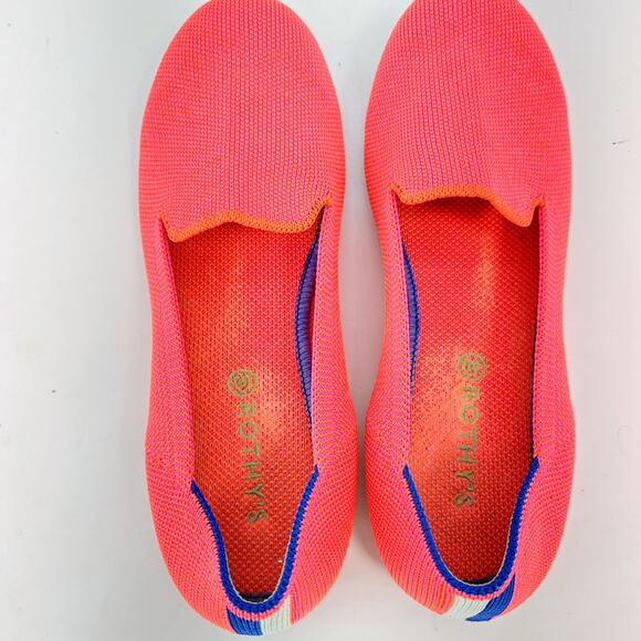 *RARE* Rothy’s Flats Hot Pink Flamingo Round Toe Girls Size K4 - Picture 10 of 10